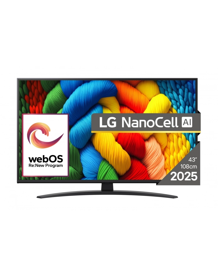 Telewizor LG NanoCell 43NANO81A3A 43' 4K Ultra HD WebOS Dolby Digital DVB-T2 Czarny główny
