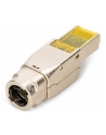 Wtyk RJ45 DIGITUS kat.6A, PoE++, 10GbE, ekranowany, metalowy, beznarzędziowy, AWG 27-22,linka/drut - nr 16