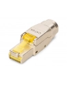 Wtyk RJ45 DIGITUS kat.6A, PoE++, 10GbE, ekranowany, metalowy, beznarzędziowy, AWG 27-22,linka/drut - nr 20