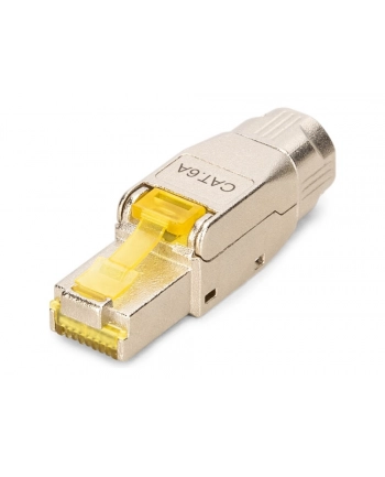 Wtyk RJ45 DIGITUS kat.6A, PoE++, 10GbE, ekranowany, metalowy, beznarzędziowy, AWG 27-22,linka/drut nr 1