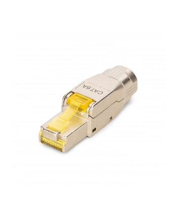 Wtyk RJ45 DIGITUS kat.6A, PoE++, 10GbE, ekranowany, metalowy, beznarzędziowy, AWG 27-22,linka/drut nr 2