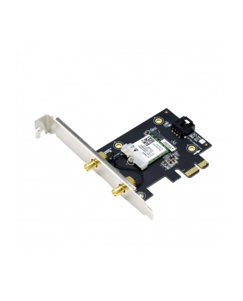 Karta sieciowa Asus PCE-AX1800 Dual Band PCI-E WiFi 6 (802.11ax), Bluetooth 5.2, WPA3, OFDMA, MU-MIMO