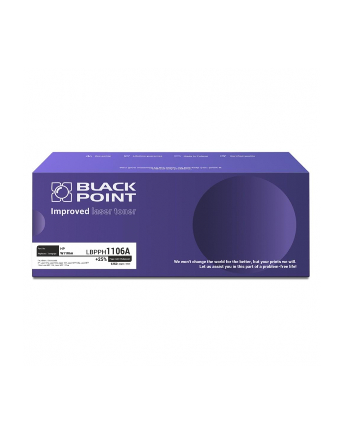 black point s.a.  Toner Black Point do Hp (W1106A) Black 1250 str. z chipem główny