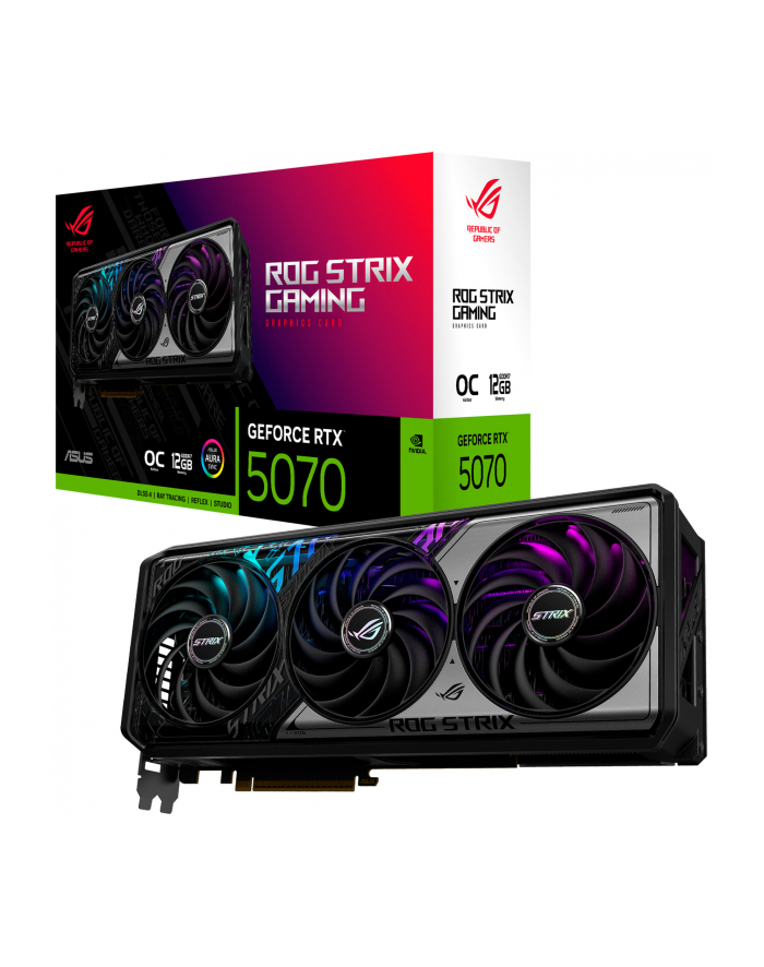 Karta VGA Asus GeForce RTX 5070 ROG-STRIX-RTX5070-O12G-GAMING OC 12GB GDDR7 192bit HDMI+3xDP PCIe5.0 główny