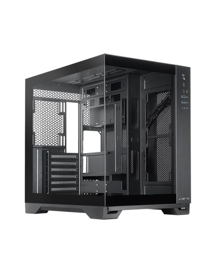 Obudowa Chieftec VISIO Fanless GM-30B-TG-FL-OP ATX z oknem bez zasilacza czarna główny