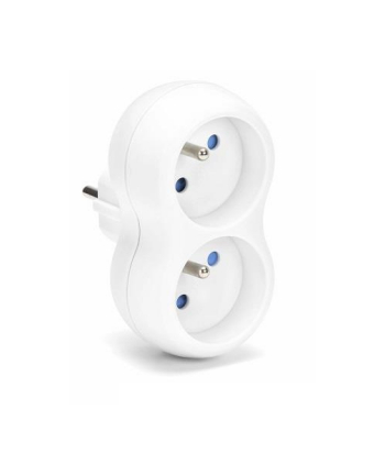 Rozgałęźnik sieciowy MONTIS MT149-WH podwójny biały