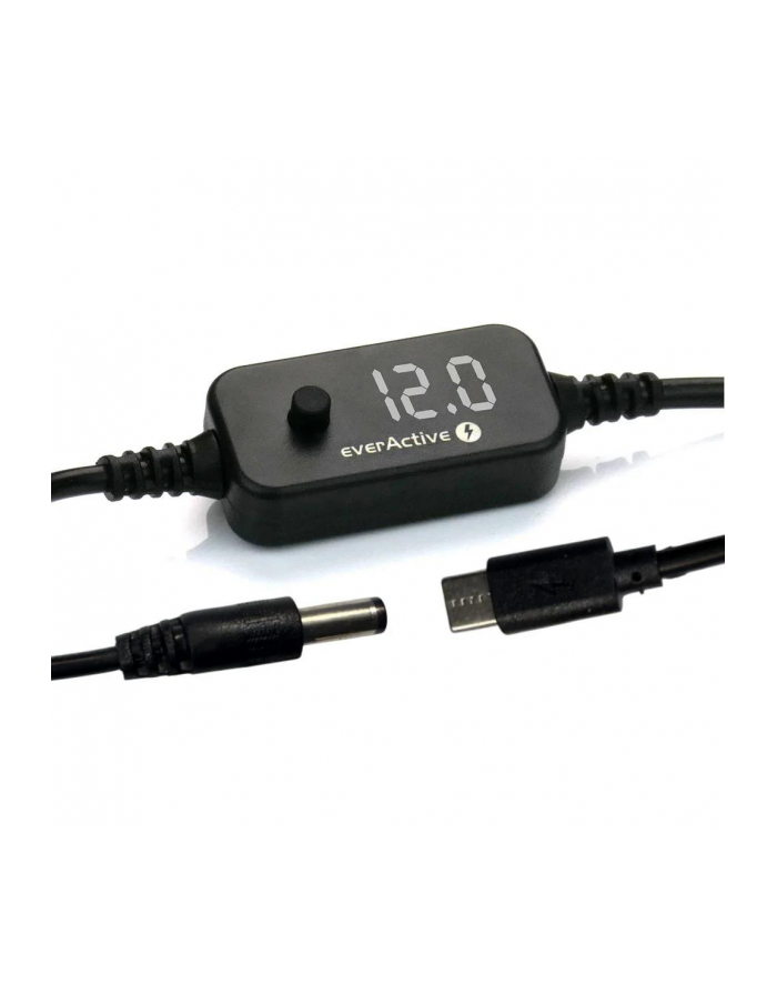 Selektor napięcia, kabel uniwersalny everActive USB-C PD - DC 5V, 9V, 12V, 15V, 20V - 10 wtyków główny