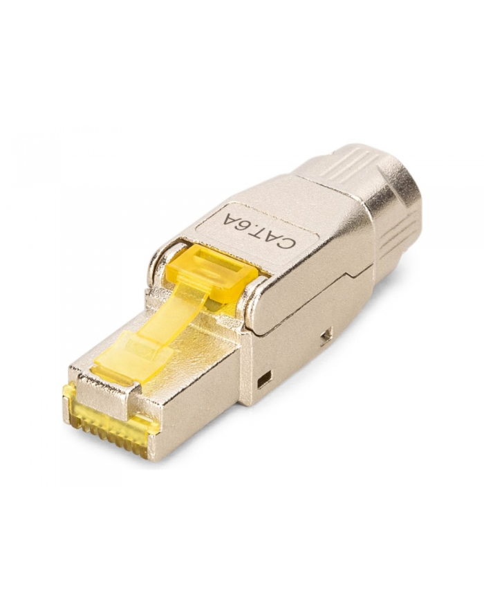 Wtyk RJ45 DIGITUS kat.6A, PoE++, 10GbE, ekranowany, metalowy, beznarzędziowy, AWG 27-22,linka/drut główny
