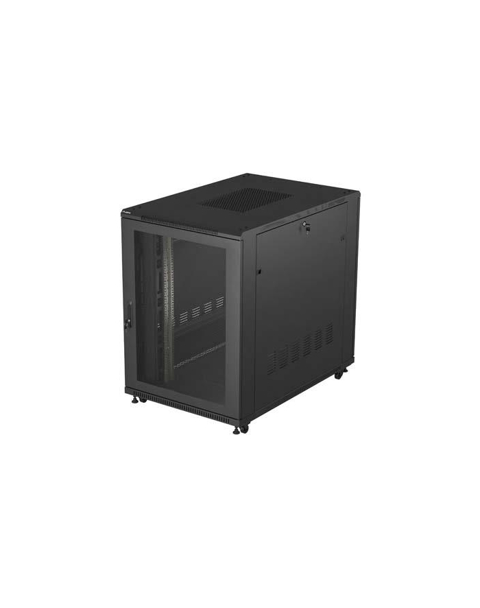 Szafa instalacyjna Rack Lanberg Stojąca 19'' 22U 800x1200 Czarna drzwi perforowane (flat pack) główny