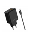 Ładowarka sieciowa Beline 45W 1xUSB-C + 1xUSB GaN PD 3.0 QC 3.0 + kabel USB-C/USB-C - czarna - nr 3