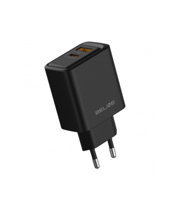 Ładowarka sieciowa Beline 45W 1xUSB-C + 1xUSB GaN PD 3.0 QC 3.0 bez kabla - czarna