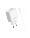 Ładowarka sieciowa Beline 45W 1xUSB-C + 1xUSB GaN PD 3.0 QC 3.0 + kabel USB-C/USB-C - biała - nr 3
