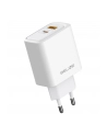 Ładowarka sieciowa Beline 45W 1xUSB-C + 1xUSB GaN PD 3.0 QC 3.0 bez kabla - biała - nr 1