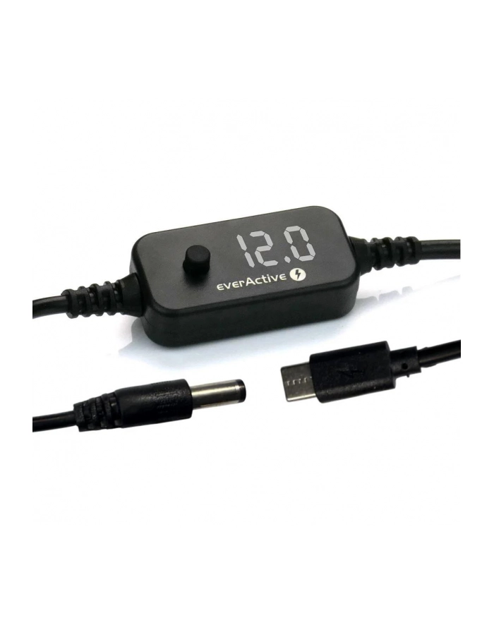 Selektor napięcia, kabel uniwersalny everActive USB-C PD - DC 5V, 9V, 12V, 15V, 20V - 10 wtyków główny