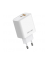 Ładowarka sieciowa Beline 45W 1xUSB-C + 1xUSB GaN PD 3.0 QC 3.0 bez kabla - biała - nr 1