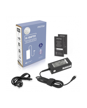 Zasilacz sieciowy Mitsu 45W USB-C, USBC, 5-20V, 2-3A (black) do notebooka nr 1