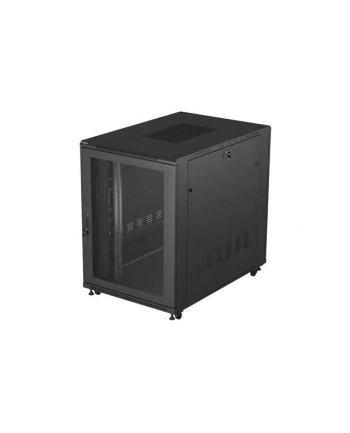 Szafa instalacyjna Rack Lanberg Stojąca 19'' 22U 800x1200 Czarna drzwi perforowane (flat pack) nr 1