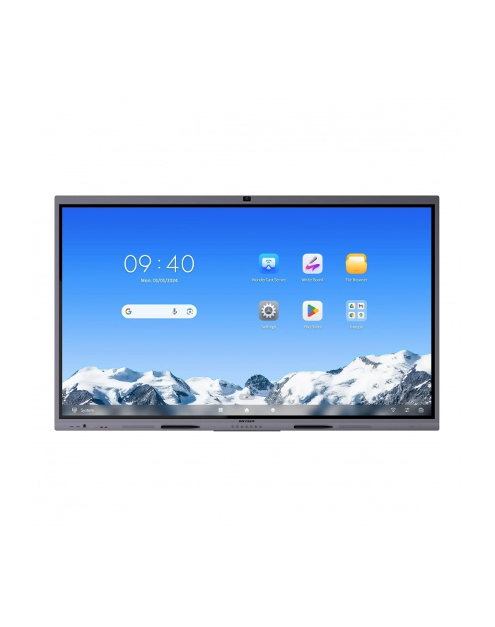 Monitor interaktywny HIKVISION DS-D5C75RB/B2L 75'' 4K (System Android 14, EDLA) z kamerą główny