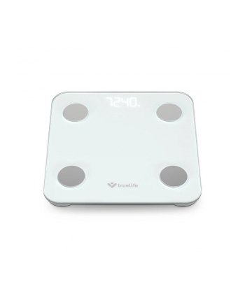 Waga diagnostyczna bluetooth TrueLife FitScale W1 BT biała kolorowy LCD 0,2 ~ 180 kg iOS, System Android