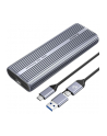 Obudowa na dysk Orico ACOM2-U4-GY-BP SSD M.2 NVMe, USB-C 40 Gbps, z wentylatorem, metalowa - nr 1