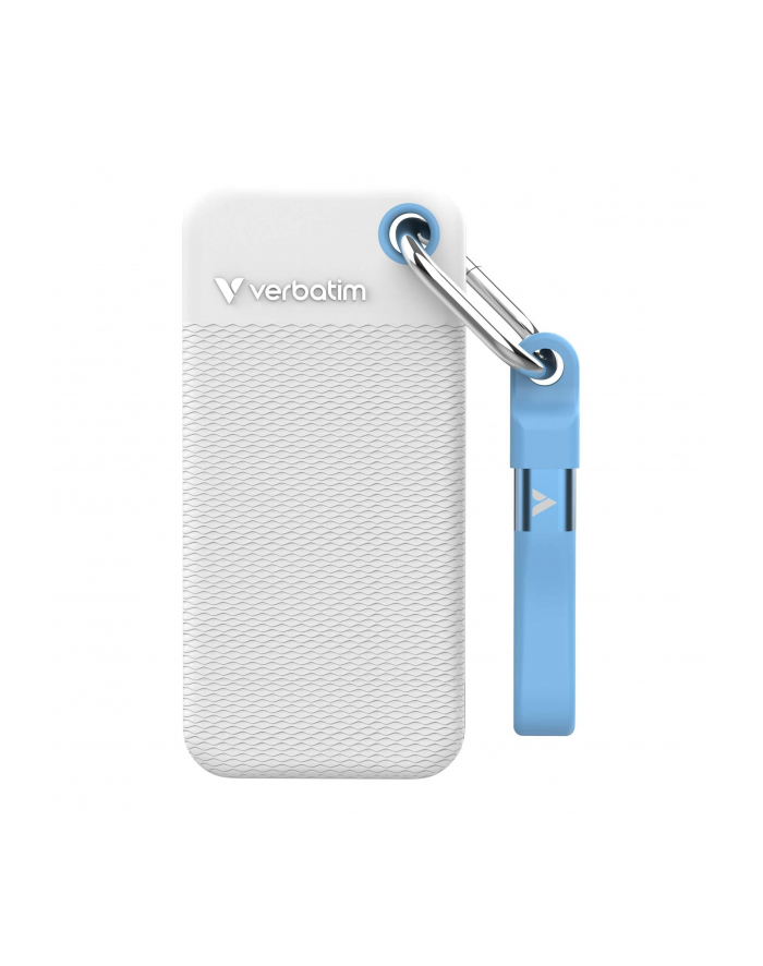 Dysk SSD zewnętrzny Verbatim Pocket 1TB USB-C 3.2 Gen 2 biały/niebieski główny