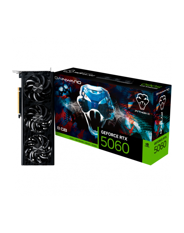 Karta VGA Gainward GeForce RTX 5060 Python III 8GB GDDR7 128bit HDMI+3xDP PCIe5.0 główny
