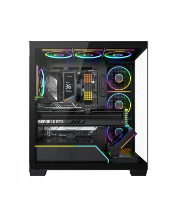 Obudowa Modecom Volcano Stellar Plus ARGB MIDI 8F, czarna