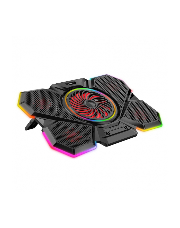 Podstawka chłodząca Rampage S47 pod laptop 12-17'' COOLFLOW RGB regulowana czarna główny