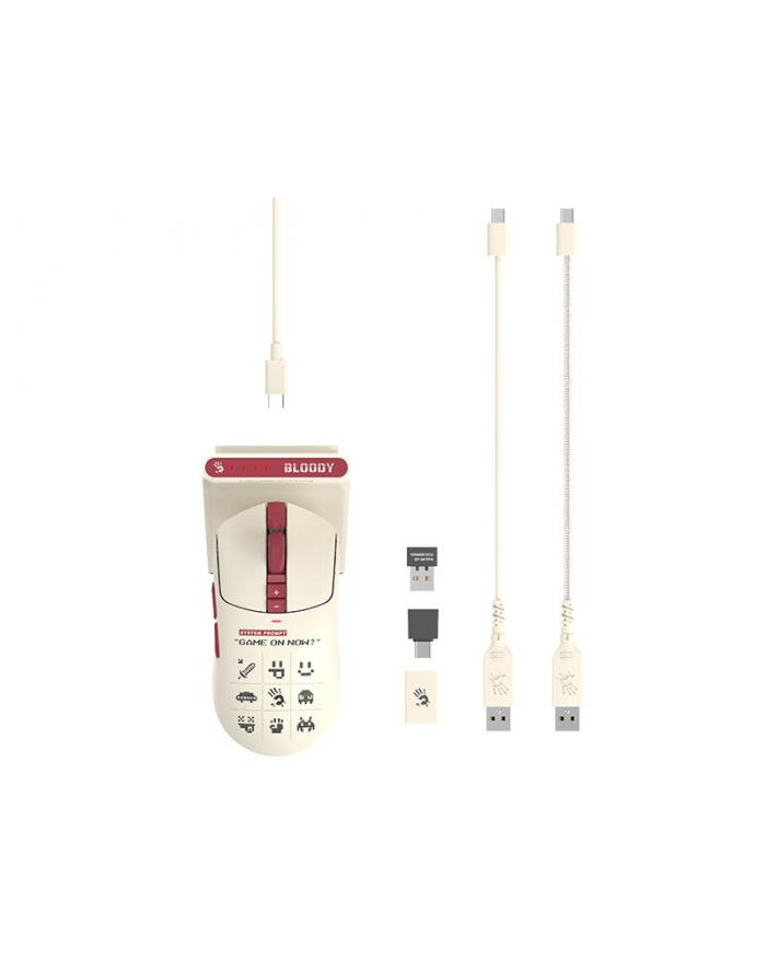 Mysz bezprzewodowa A4Tech Bloody R72 ULTRA DUO Pixels Red główny