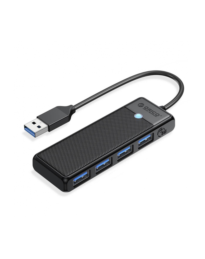 Hub USB-A Orico PAPW4A-U3-015-BK-BP 4x USB-A 3.0 5Gbps czarny główny