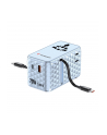 Adapter podróżny Verbatim Charge 'n' Travel GaN III globalny 1xUSB-C PD 3.0 QC 4+ 70W, 1xUSB-C PD 3.0 QC 4+ 60W, 1xUSB-C 5W, 1x USB-A QC 3.0 niebieski - nr 1
