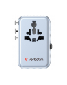 Adapter podróżny Verbatim Charge 'n' Travel GaN III globalny 1xUSB-C PD 3.0 QC 4+ 100W, 2xUSB-C 15W, 1xUSB-A 12W niebieski - nr 3