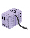 Adapter podróżny Verbatim Charge 'n' Travel GaN III globalny 1xUSB-C PD 3.0 QC 4+ 100W, 2xUSB-C 15W, 1xUSB-A 12W fioletowy - nr 4