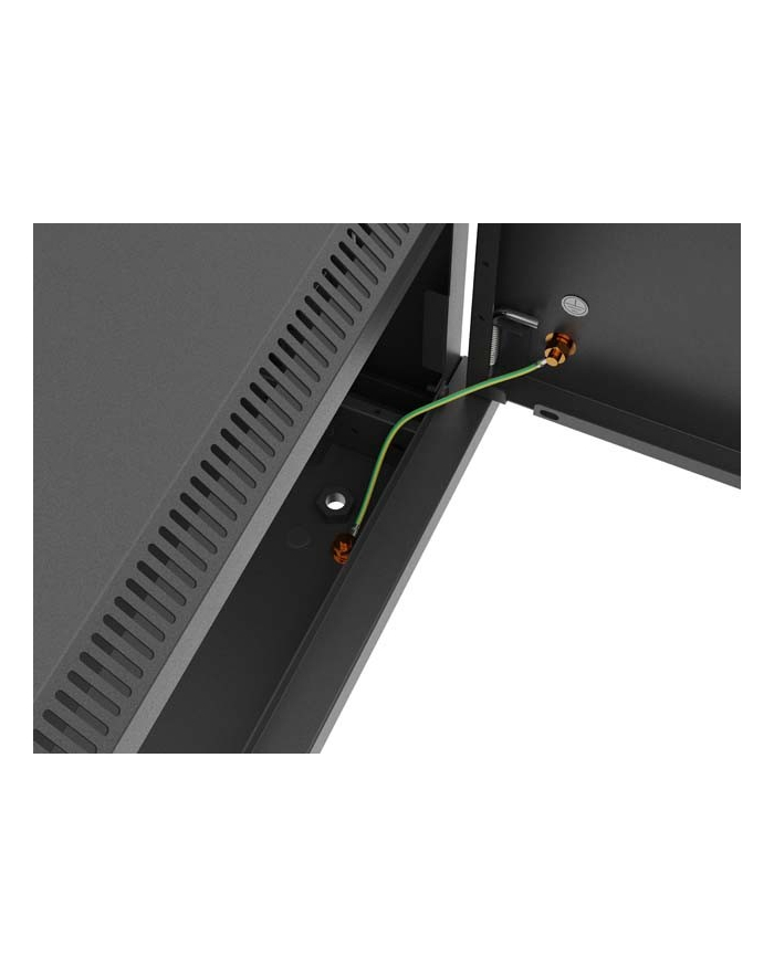 Szafa instalacyjna Lanberg Rack wisząca 19'' 4U 600x450 czarna drzwi metalowe (flat pack) główny