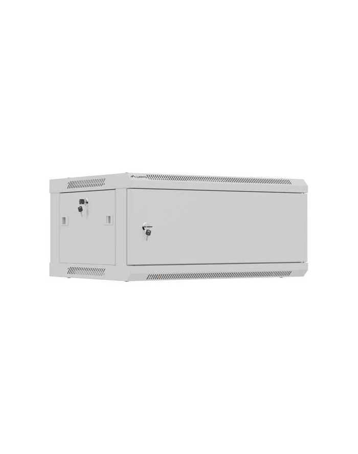Szafa instalacyjna Lanberg Rack wisząca 19'' 4U 600x450 szara drzwi metalowe (flat pack) główny