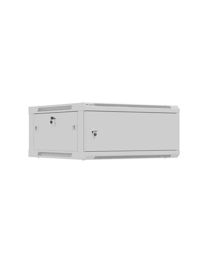 Szafa instalacyjna Rack wisząca 19'' 4U 600x600 szara drzwi metalowe Lanberg (flat pack) główny