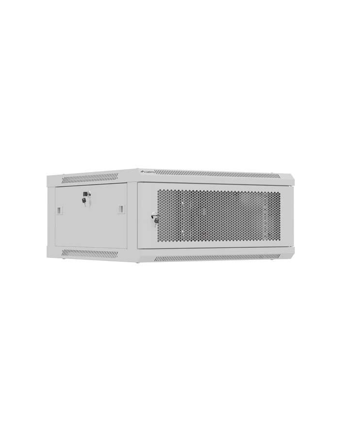 Szafa instalacyjna Rack wisząca 19'' 4U 600x600 szara drzwi perforowane Lanberg (flat pack) główny