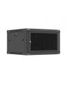 Szafa instalacyjna Rack 19'' Lanberg 6U 600x600 wisząca czarna drzwi perforowane (flat pack) - nr 1