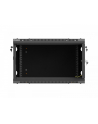 Szafa instalacyjna Rack 19'' Lanberg 6U 600x600 wisząca czarna drzwi perforowane (flat pack) - nr 6
