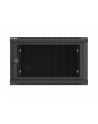 Szafa instalacyjna Rack 19'' Lanberg 6U 600x600 wisząca czarna drzwi perforowane (flat pack) - nr 8