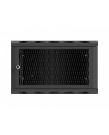 Szafa instalacyjna Rack 19'' Lanberg 6U 600x600 wisząca czarna drzwi perforowane (flat pack)