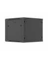 Szafa instalacyjna Rack 19'' Lanberg 9U 600x600 wisząca czarna drzwi perforowane (flat pack) - nr 15