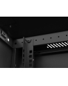 Szafa instalacyjna Rack 19'' Lanberg 9U 600x600 wisząca czarna drzwi perforowane (flat pack) - nr 4