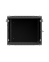 Szafa instalacyjna Rack 19'' Lanberg 9U 600x600 wisząca czarna drzwi perforowane (flat pack) - nr 6