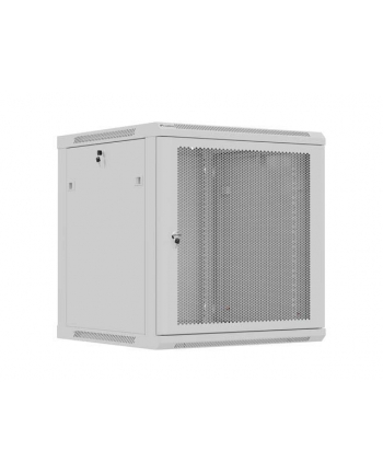 Szafa instalacyjna Rack wisząca 19'' 12U 600x600 szara drzwi perforowane Lanberg (flat pack)