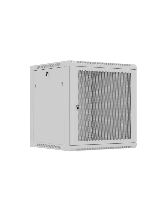 Szafa instalacyjna Rack wisząca 19'' 12U 600x600 szara drzwi perforowane Lanberg (flat pack) główny