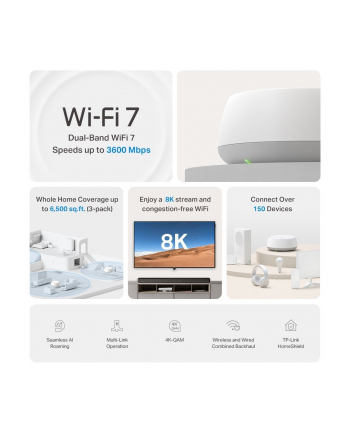 tp-link systems inc. System Mesh TP-Link Deco BE22 BE3600 Wi-Fi 7 2x1GbE 2-pack nr 1