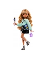 Barbie Dream Besties Zia Lalka i akcesoria, lalka modowa do ustawiania w różnych pozach o falowanych brązowych włosach JGG36 - nr 4