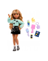 Barbie Dream Besties Zia Lalka i akcesoria, lalka modowa do ustawiania w różnych pozach o falowanych brązowych włosach JGG36 - nr 3