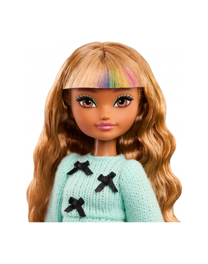 Barbie Dream Besties Zia Lalka i akcesoria, lalka modowa do ustawiania w różnych pozach o falowanych brązowych włosach JGG36 główny